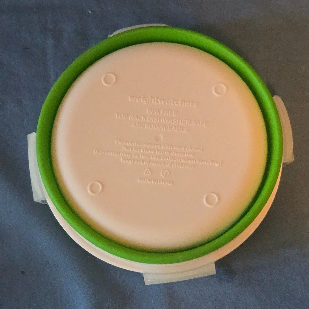 Weight Watchers Microwave Steamer Collapsible BPA Free White Green Healthy Cook
